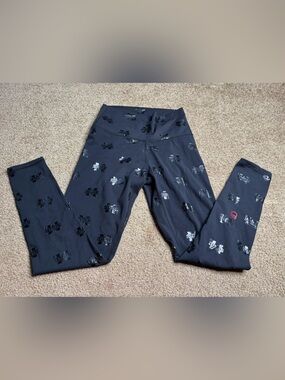 KadyLuxe Mississippi State Bulldogs CollegBlack Leggings with Glossy Robot Print